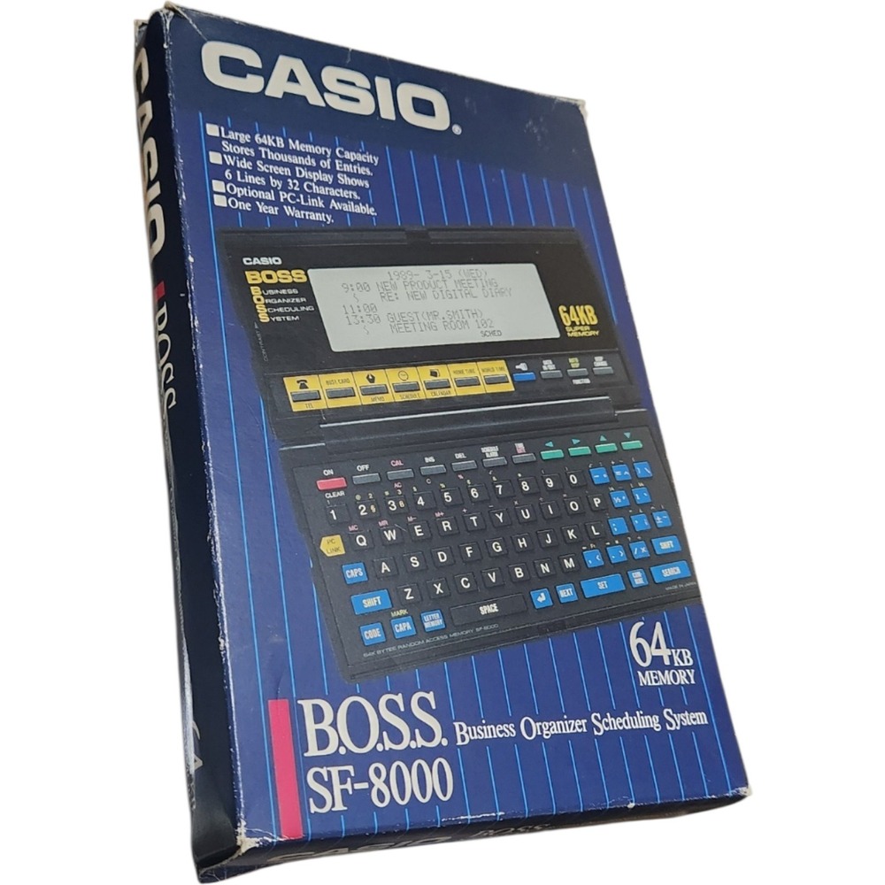 Casio BOSS SF-8000 Business Organizer Scheduling System 64KB Digital Untested